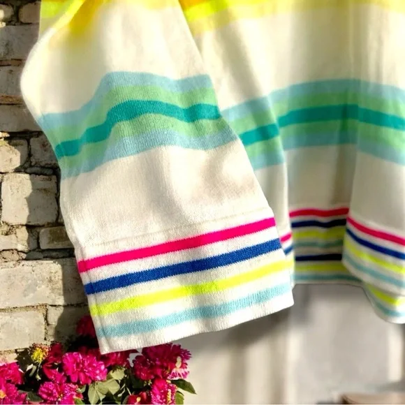 NWOT 🌸 Vibrant Whisper Cashmere by Brodie, V-Neck, Florescent and Pastel Colors - Picture 4 of 9